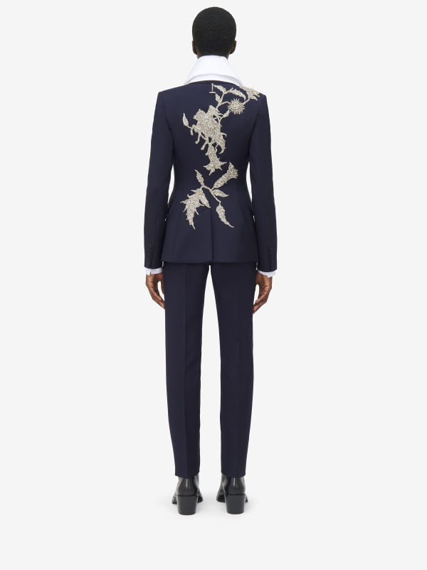 ALEXANDER MCQUEEN - Embroidered Double-breasted Jacket - Item 833415QUAAC4100